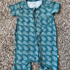 “Palms in Paradise” Print Baby Romper
